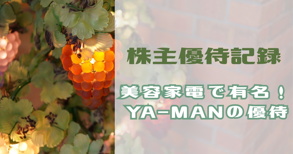 YA-MAN優待券5,000円分で15,000円相当の商品をゲット | KINO's BLOG